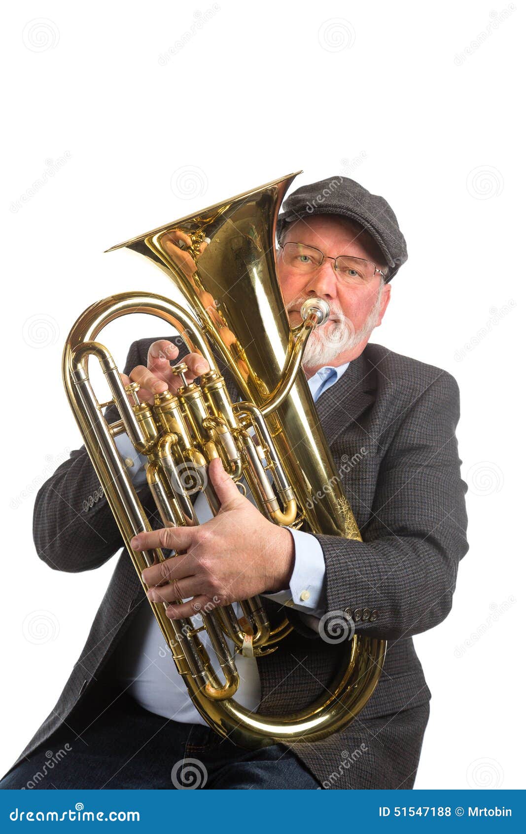 A man playing a Euphonium stock photo. Image of sound - 51547188