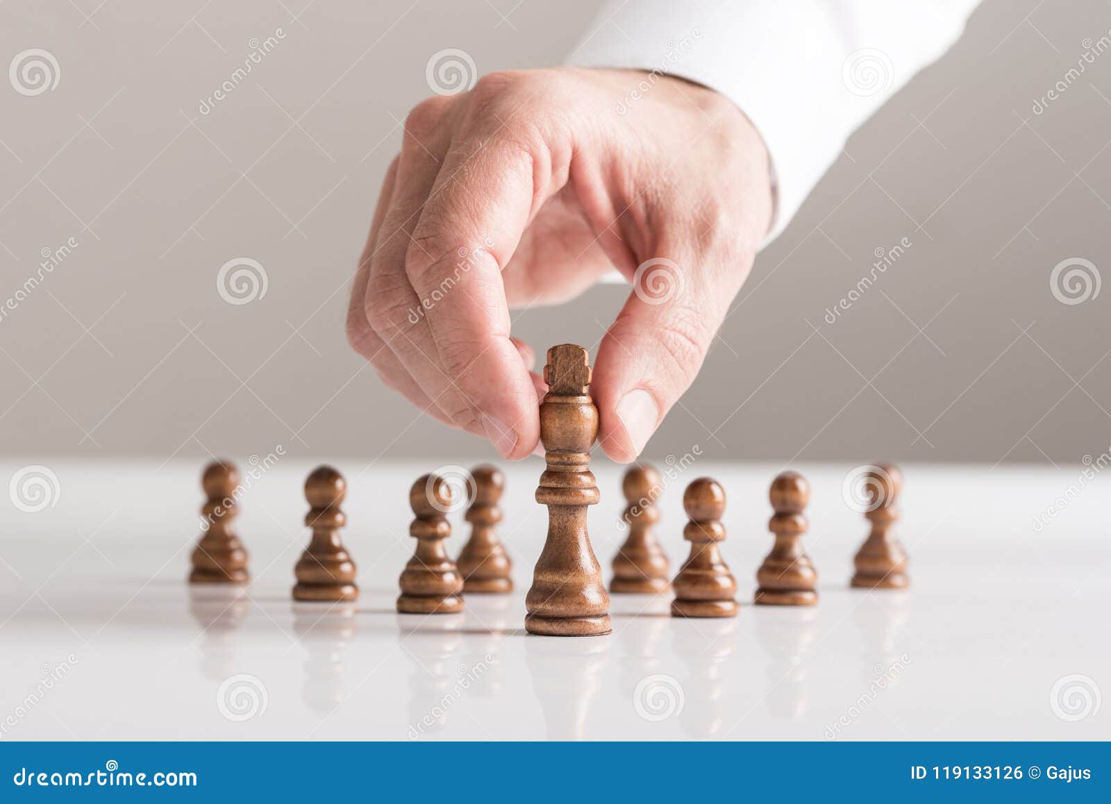 Man playing chess. Play with God or with yourself. Concept - strategy  goals, efforts, plans. Stock Photo