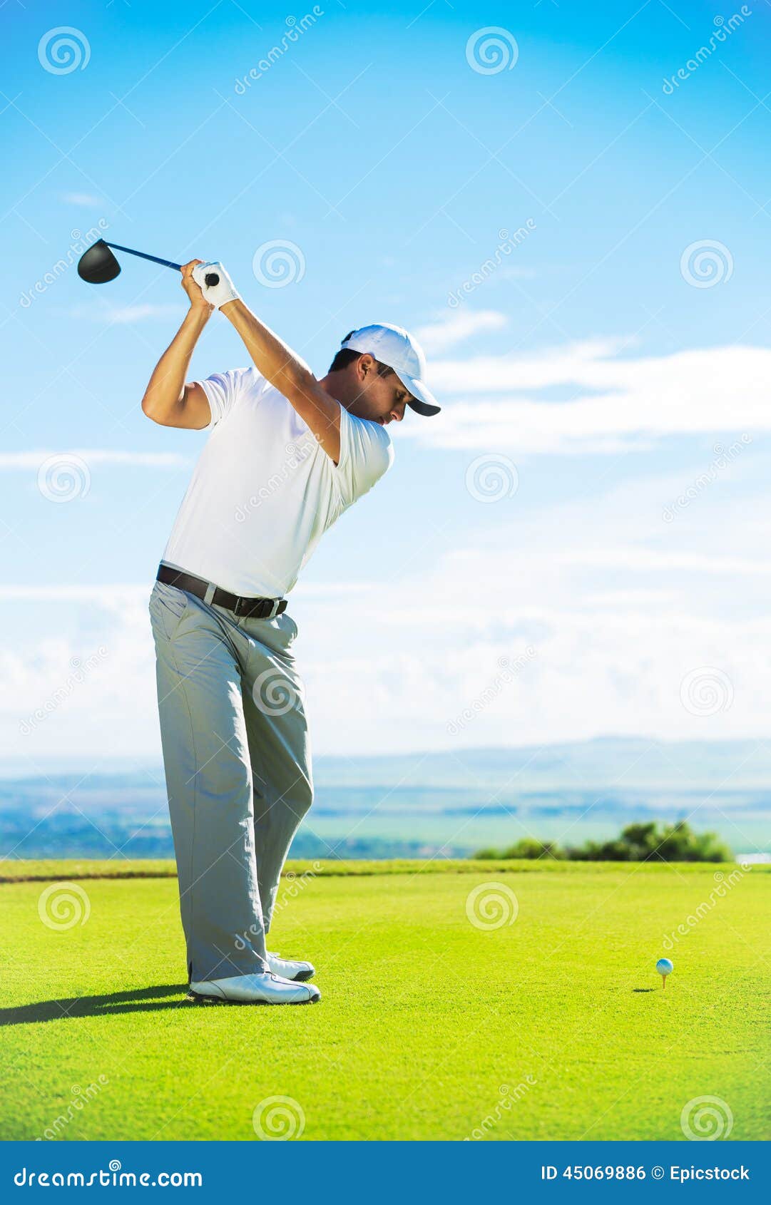 Man Playing Golf Stock Photo Image 45069886