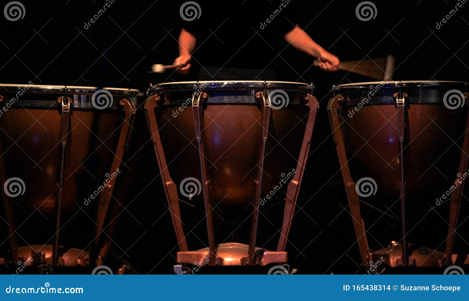 Man playing three timpanis stock photo. Image of timpanis 165438314