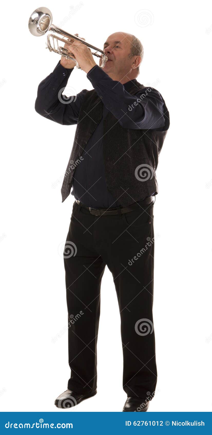 Man playing trumpet stock photo. Image of trumpeter, instrument 62761012