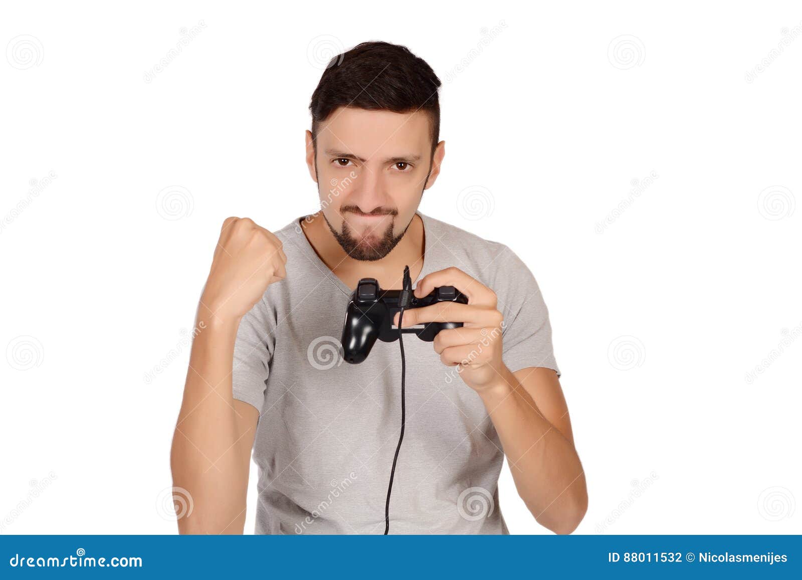 Man playing videogames. stock photo. Image of people 88011532