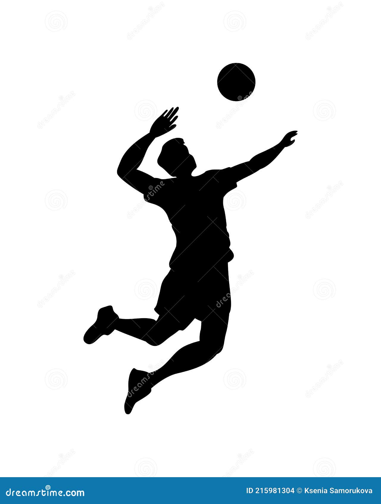 Man Playing Volleyball Silhouette Icon Stock Vector - Illustration of ...