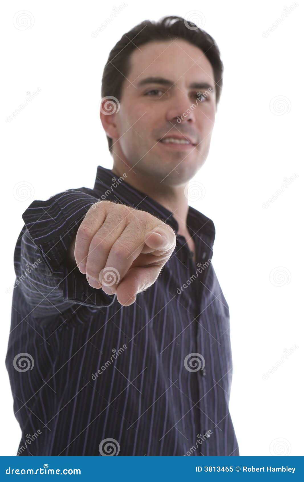 Man Pointing Finger Forward Stock Image - Image of white, alone: 3813465