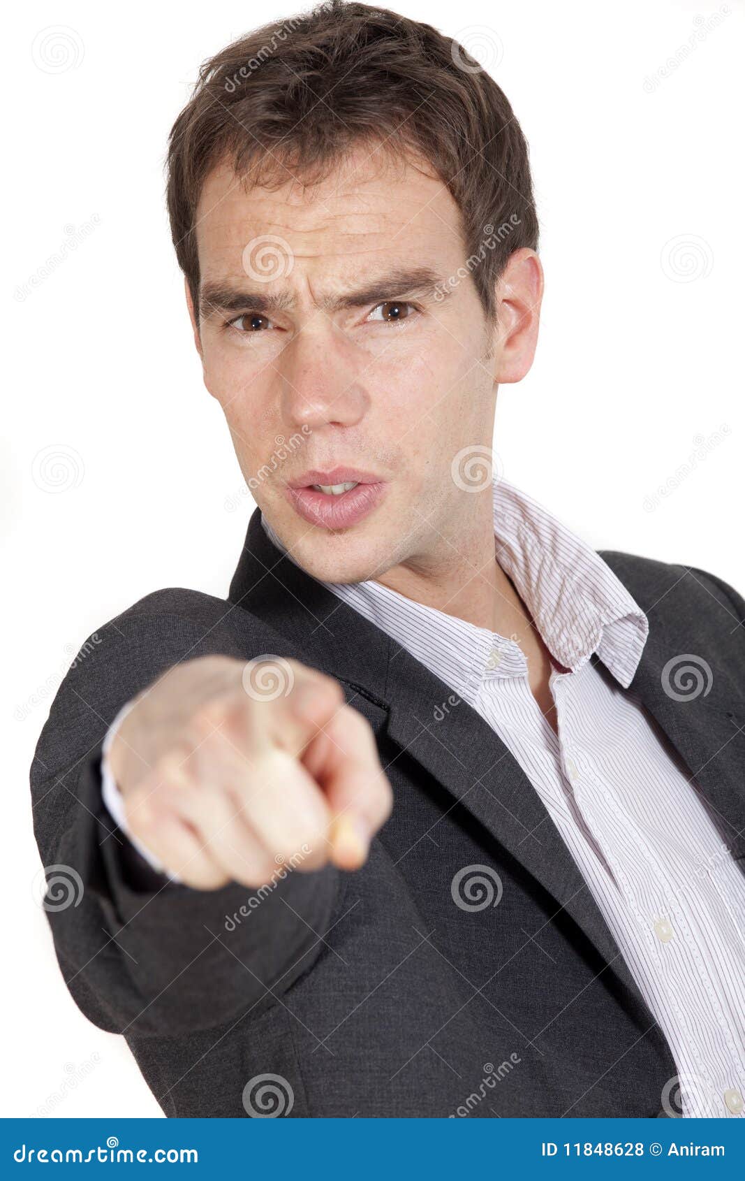 Man Pointing at You stock photo. Image of threatening - 11848628