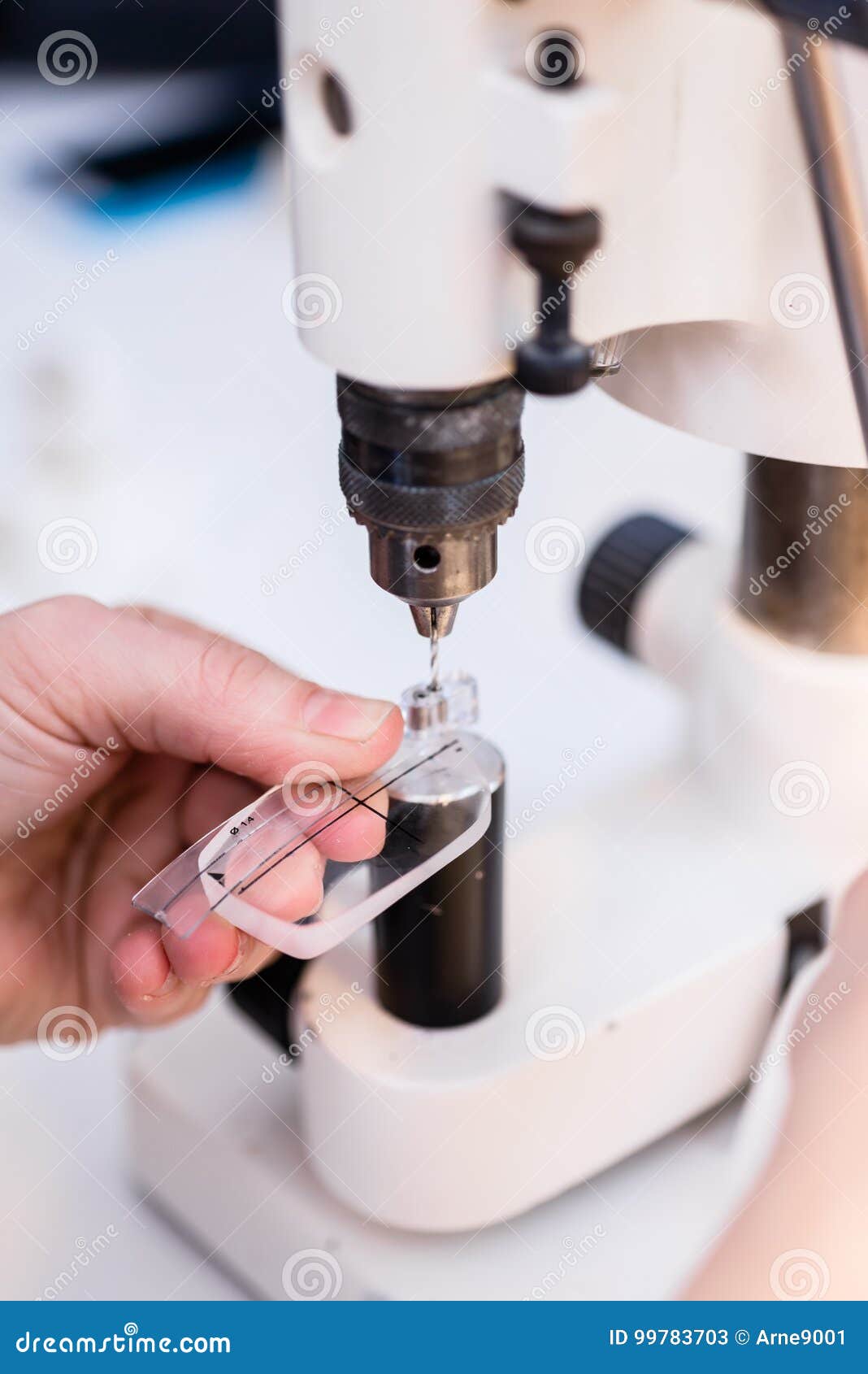 Man Polishing Spectacle Glasses in Stock Image Image of