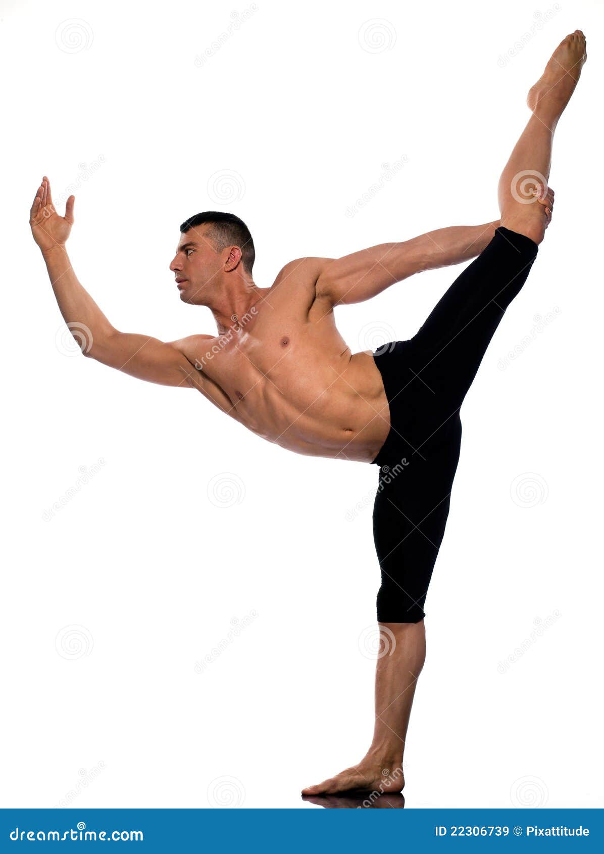 Man Portrait Gymnastic Acrobatics Balance Stock Image Image of