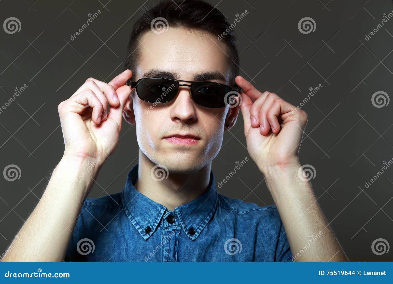 Man Portrait Wear Sunglasses Stock Photo - Image of adult, handsome ...