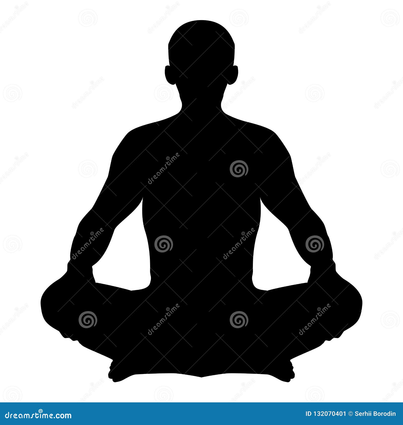 Man In Pose Lotus Yoga Pose Meditation Position Silhouette Asana Icon ...