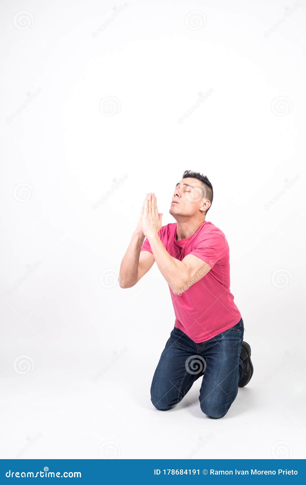 Man praying stock image. Image of emotion, stress, prayer - 178684191