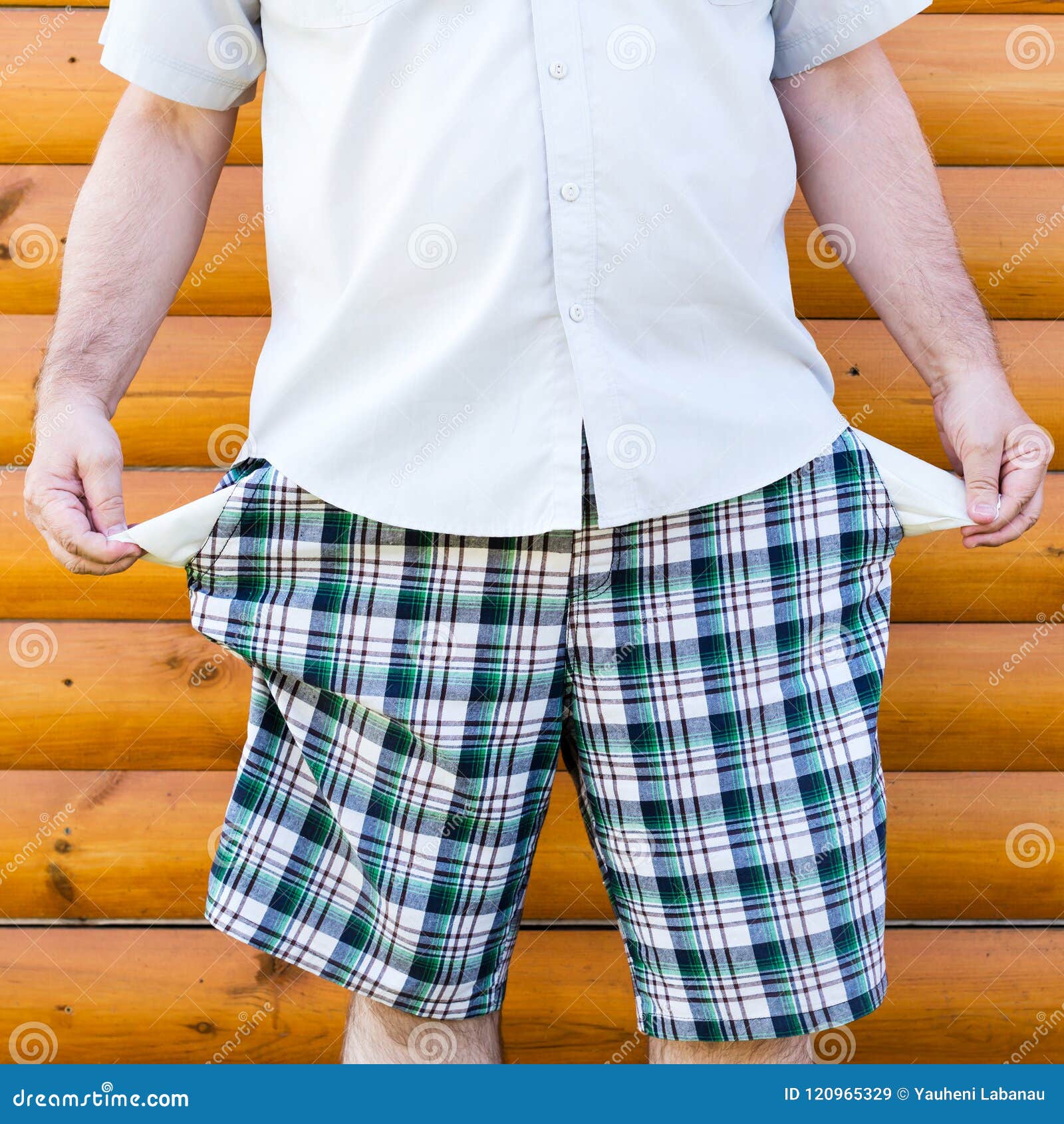 Man Pulling Out Empty Pockets Stock Image Image of loss, body 120965329
