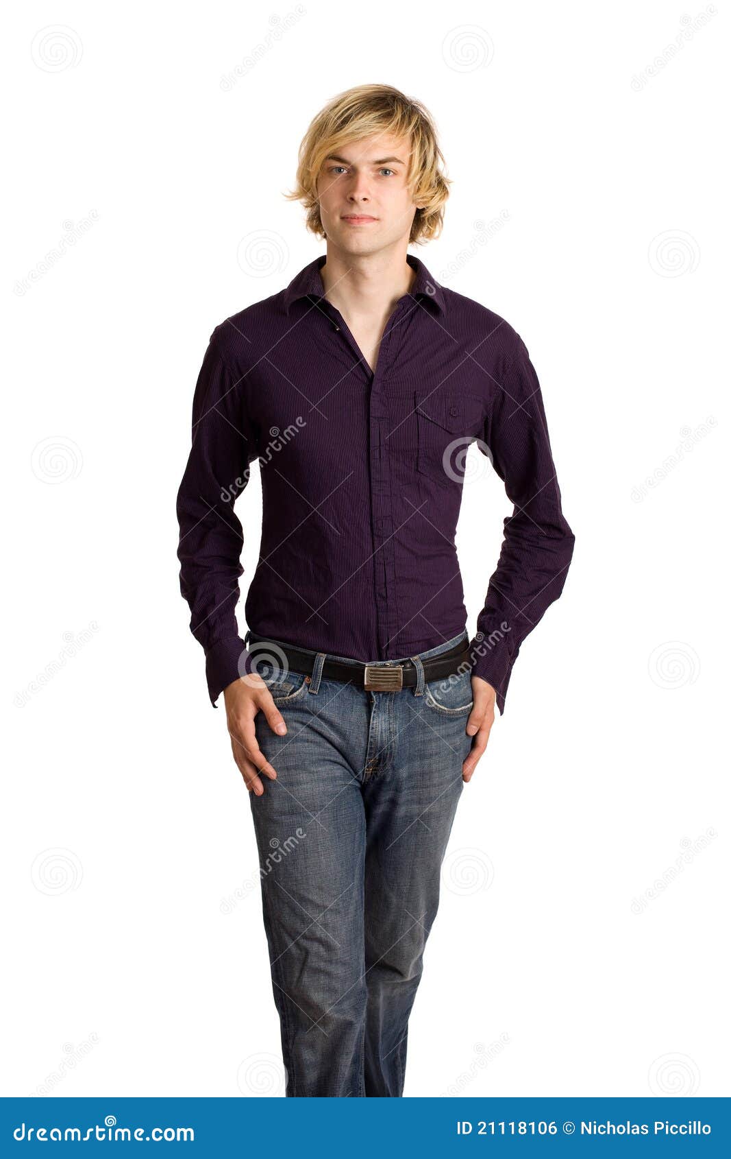 Man in Purple Shirt stock photo. Image of dress, shirt 21118106
