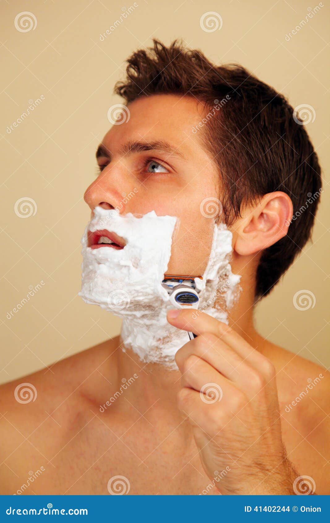 Man Putting On Shaving Cream Stock Photo Image 41402244