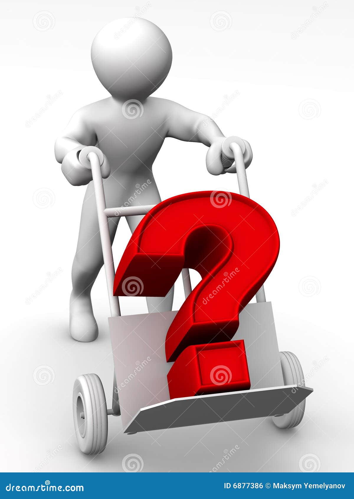 Man with question on truck stock illustration. Illustration of estate