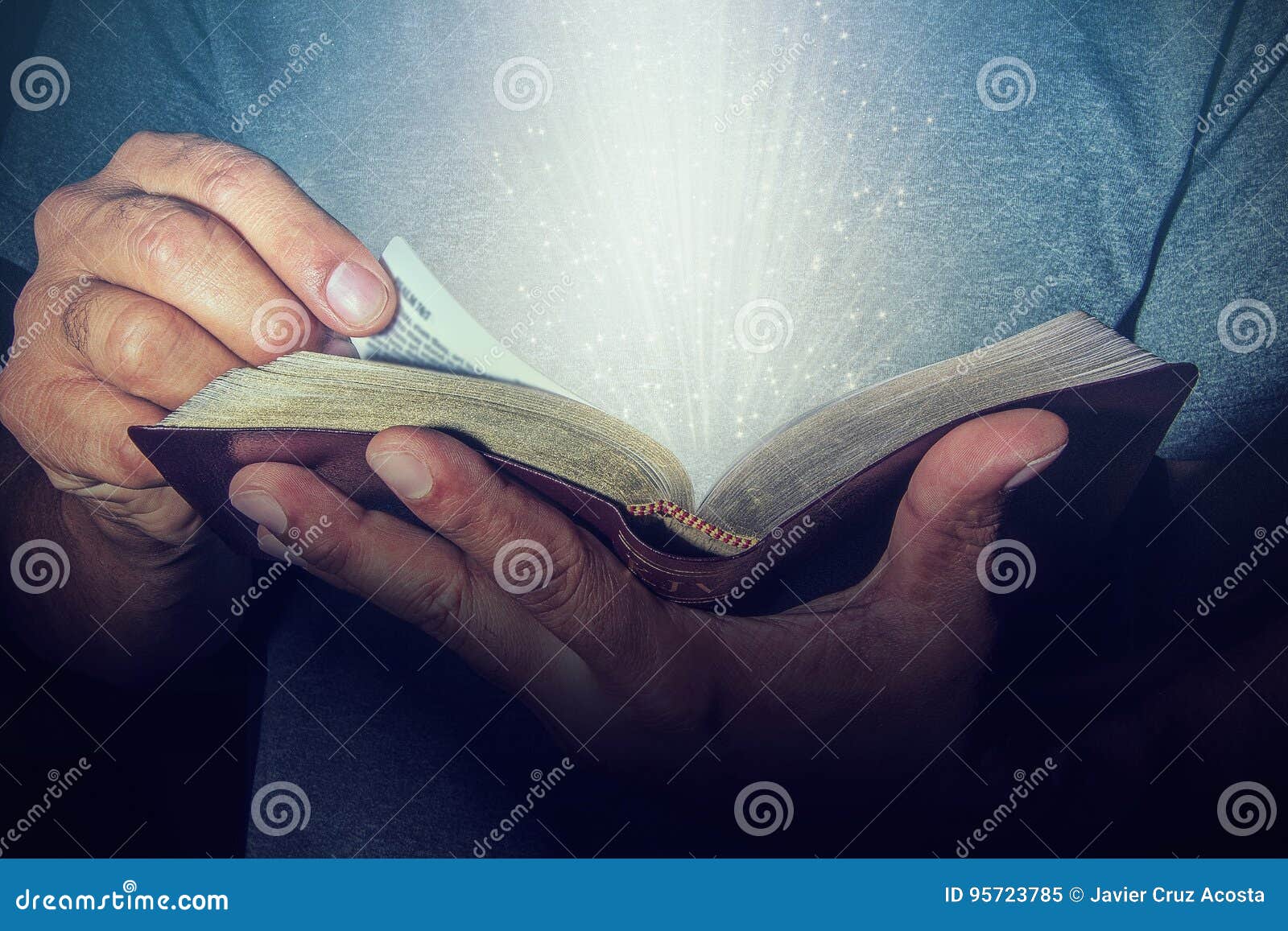 man reading the holy bible