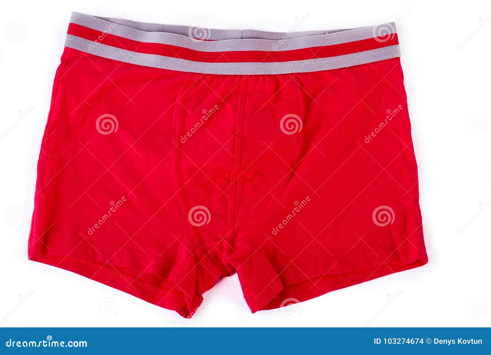 Man Red Underwear on White Background. Stock Photo - Image of business ...