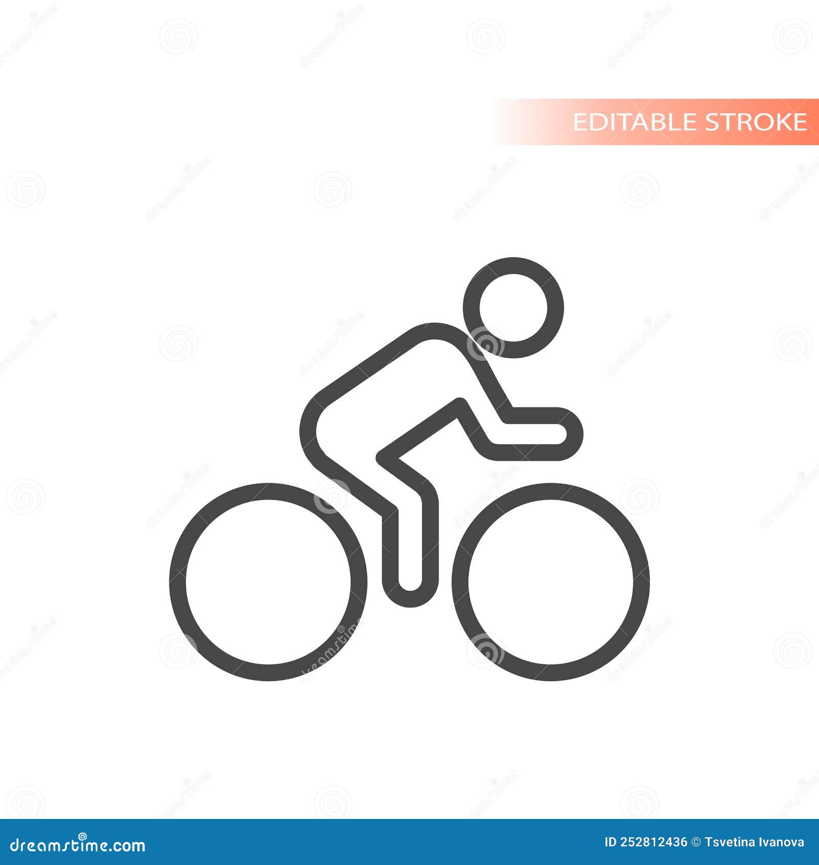 Man Riding Bicycle Line Vector Icon Stock Vector Illustration of bike