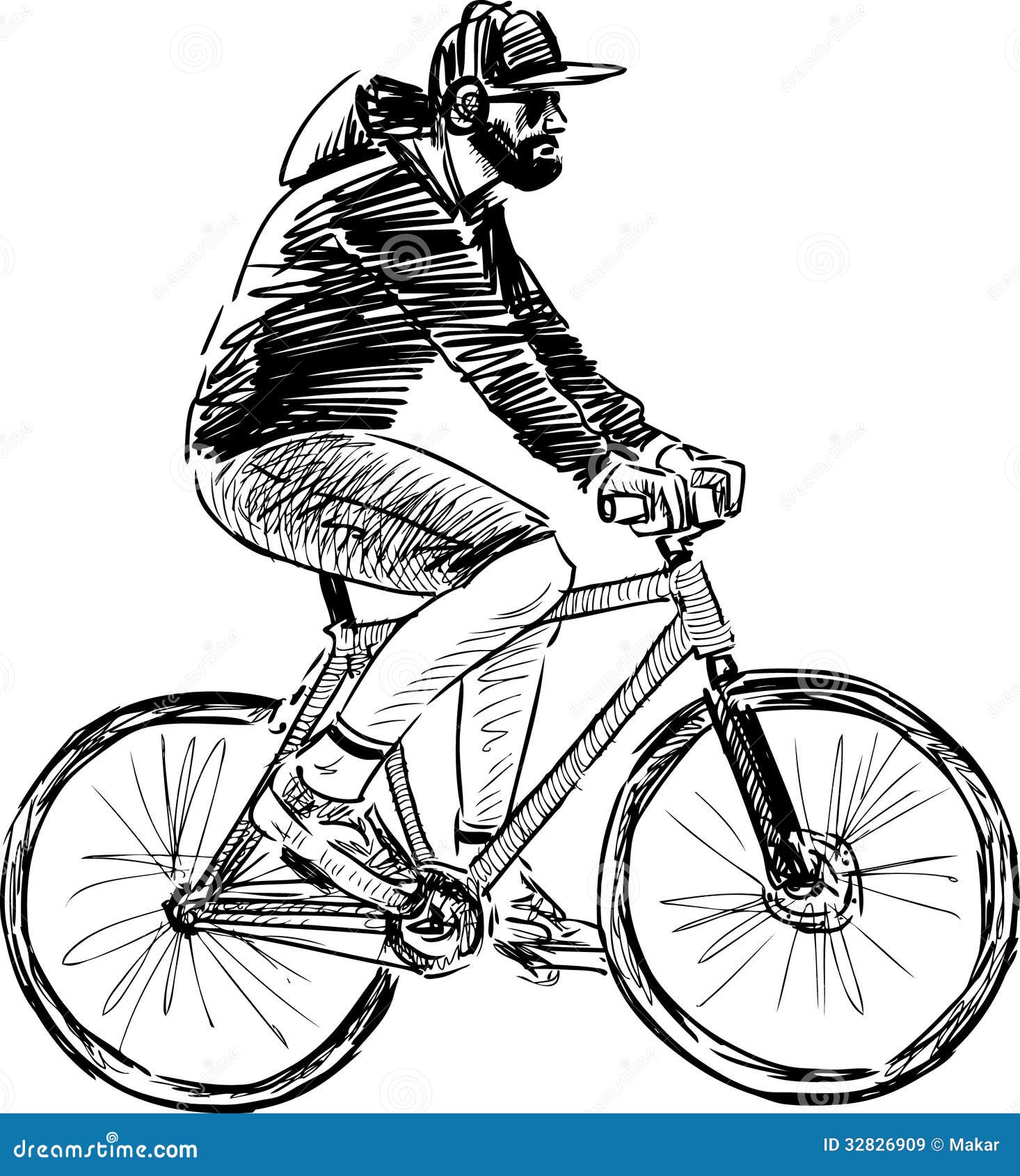 Man Riding A Bicycle Royalty Free Stock Images - Image: 32826909