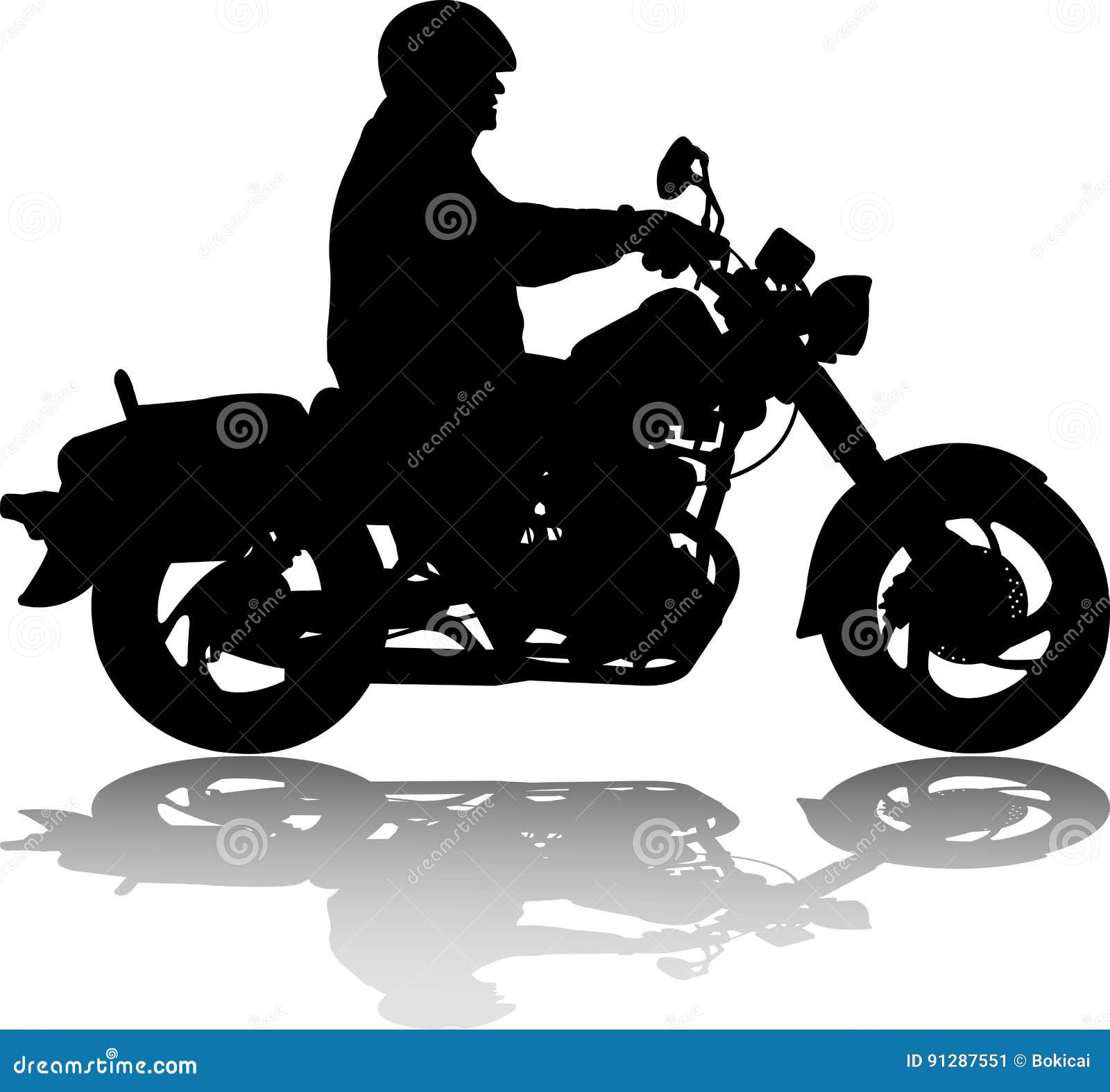 Motorcycle Silhouette Logo Vector Illustration