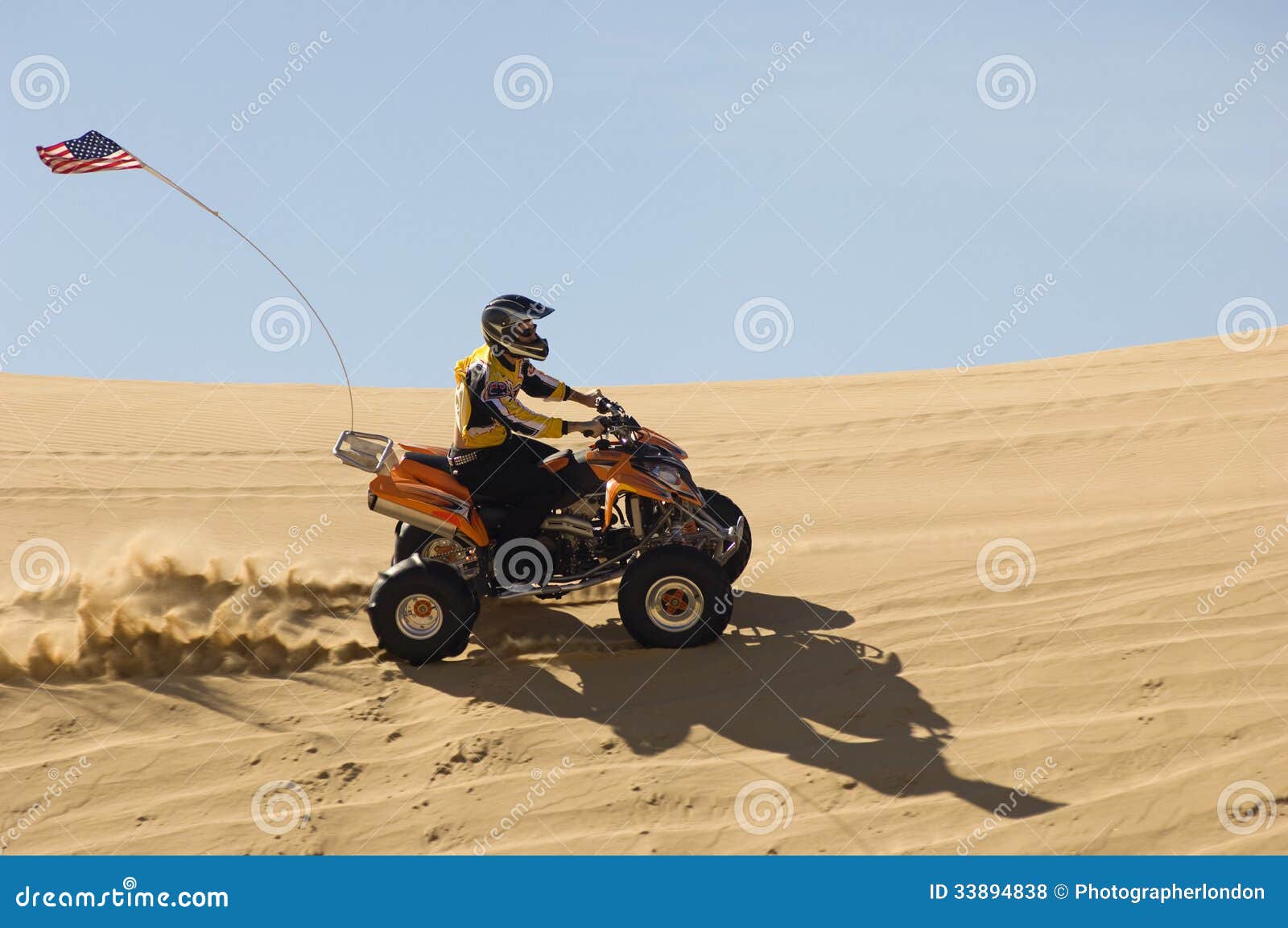 Man Riding Quad Bike In Desert Royalty Free Stock Photos Image 33894838