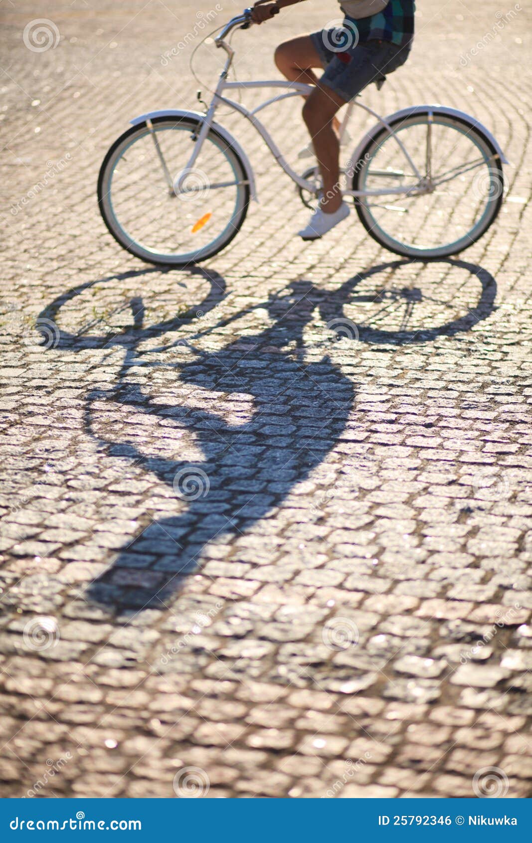 Man Riding on Vintage Bicycle by Road Stock Photo Image of bright