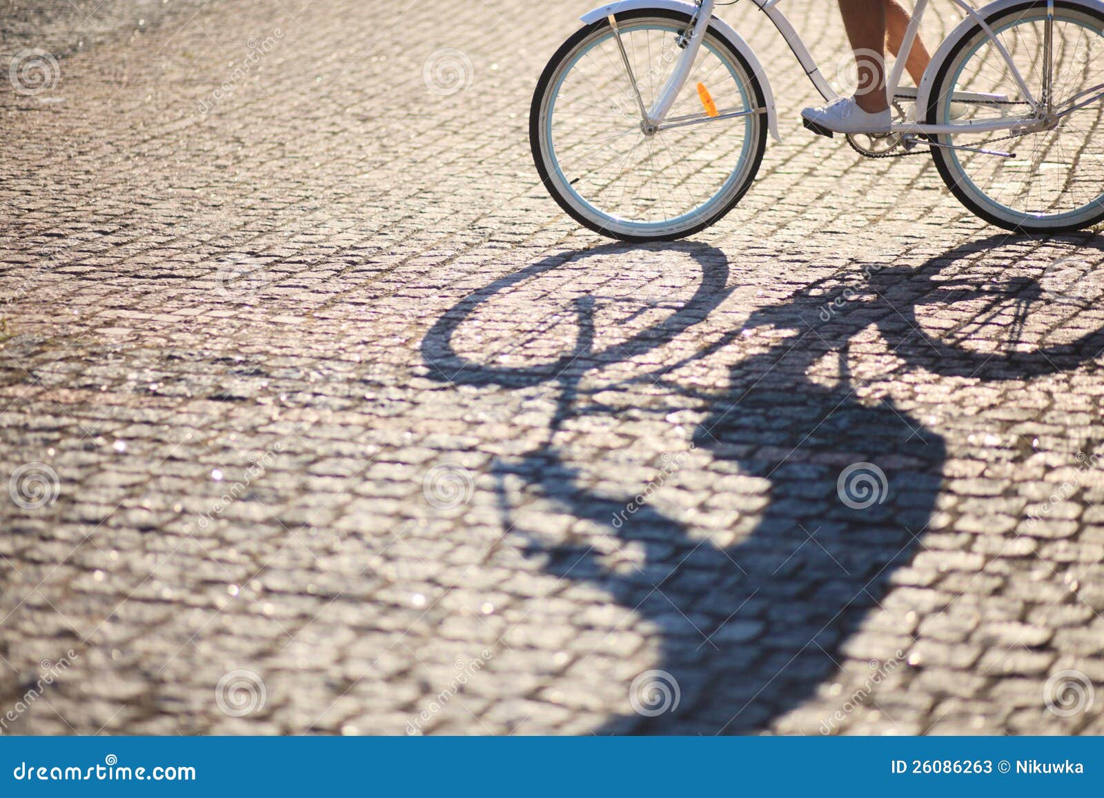 Man Riding on Vintage Bicycle by Road Stock Image Image of activity