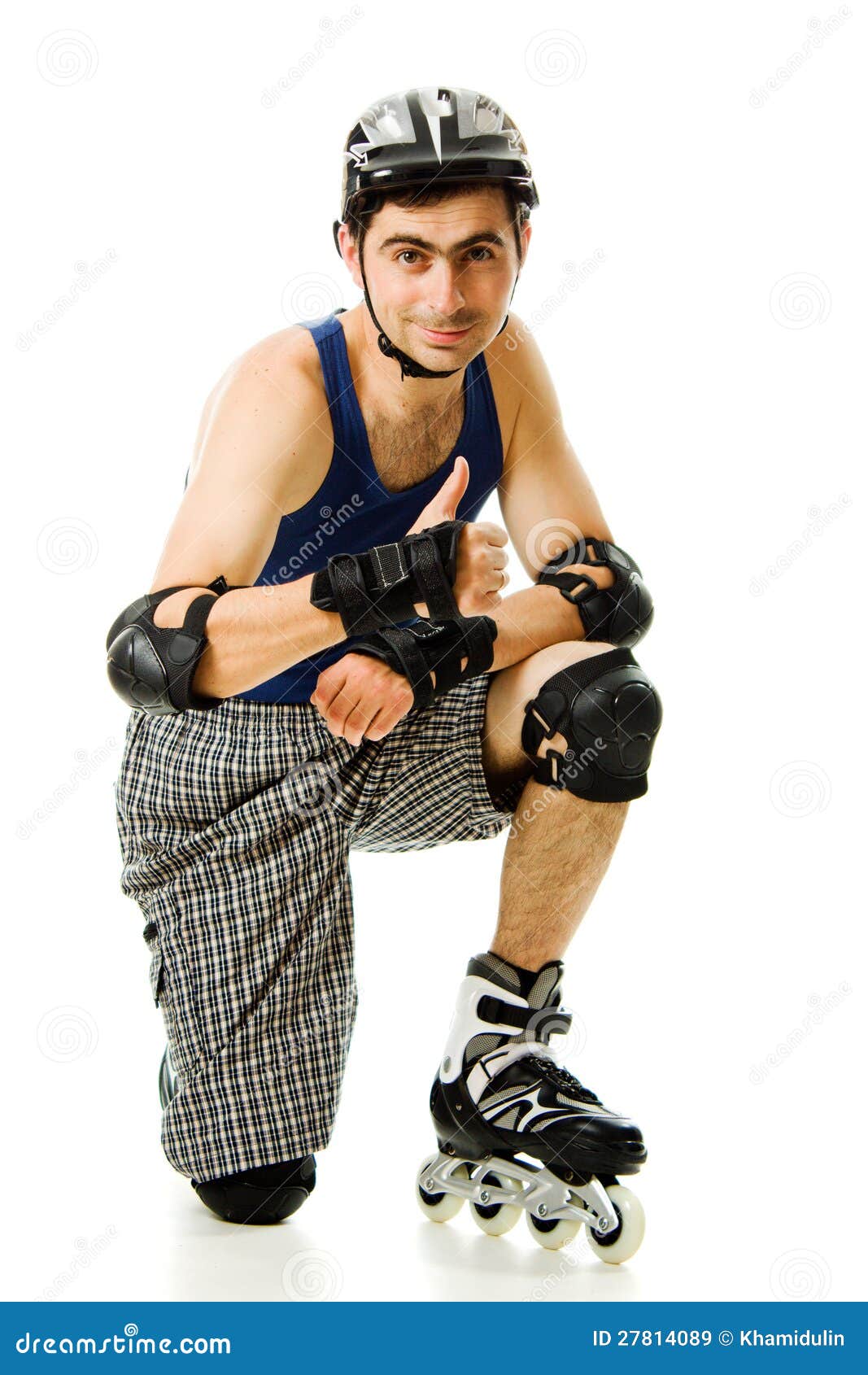 Man in roller blades stock image. Image of inline, healthy 27814089