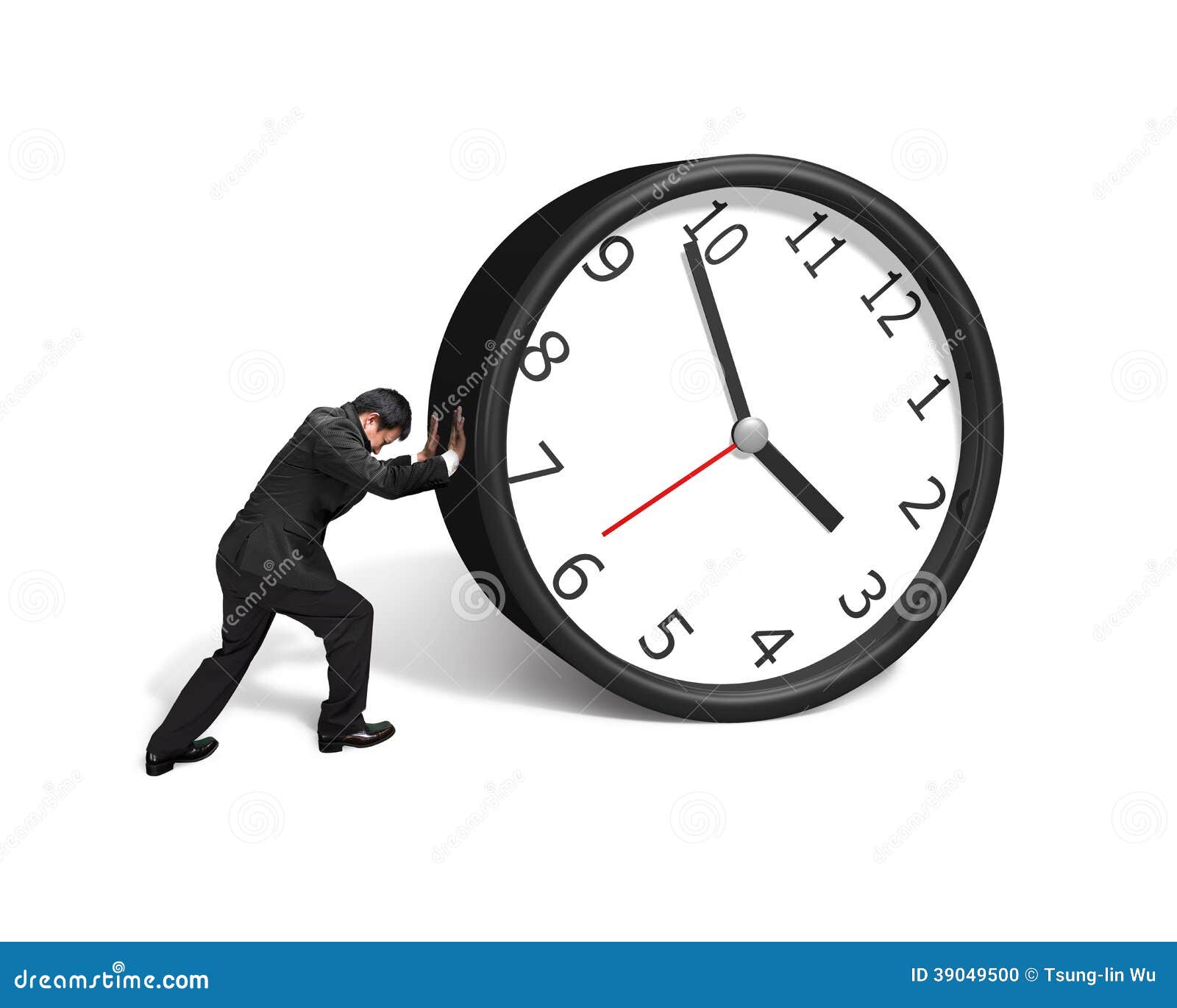 Man rolling clock stock photo. Image of adversity, office 39049500