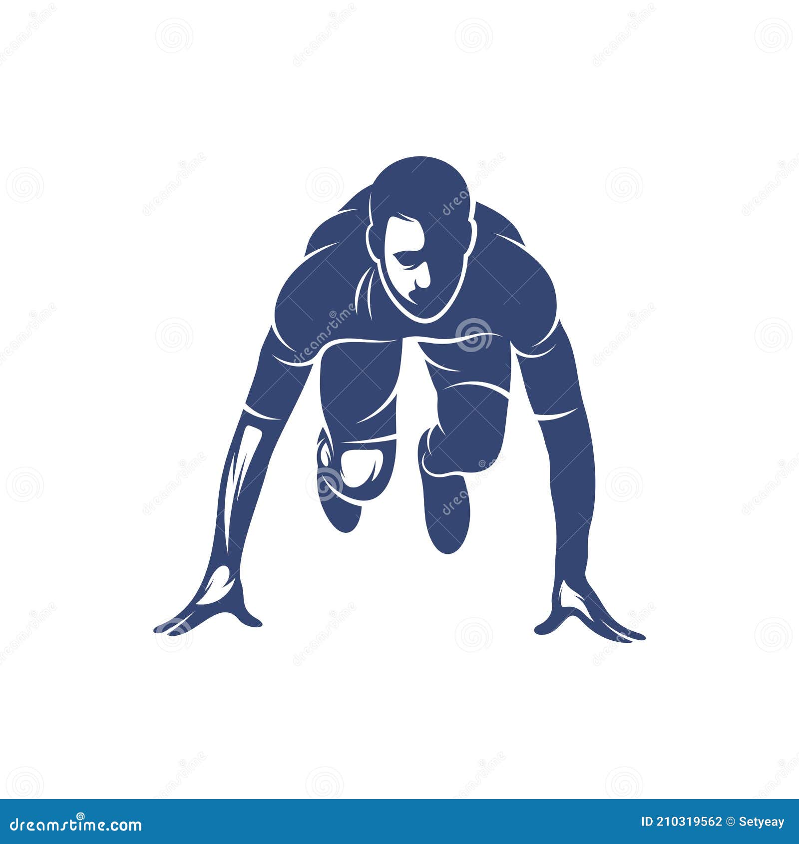 Man Runner Athletic Logo Design Vector. Icon Symbol. Template Illustration Stock Vector
