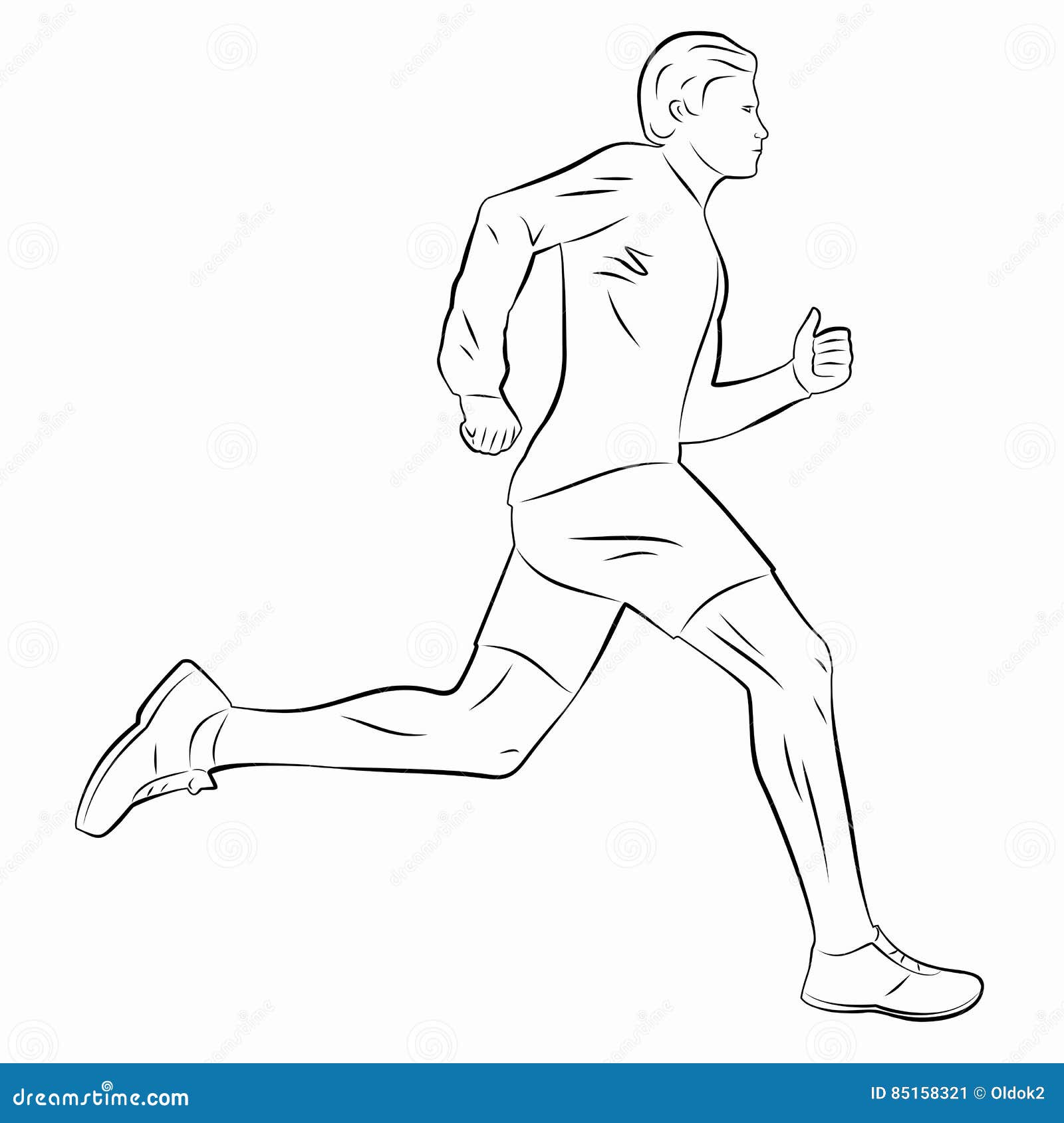 Man Runner Vector Sketch Stock Vector Illustration Of Silhouette