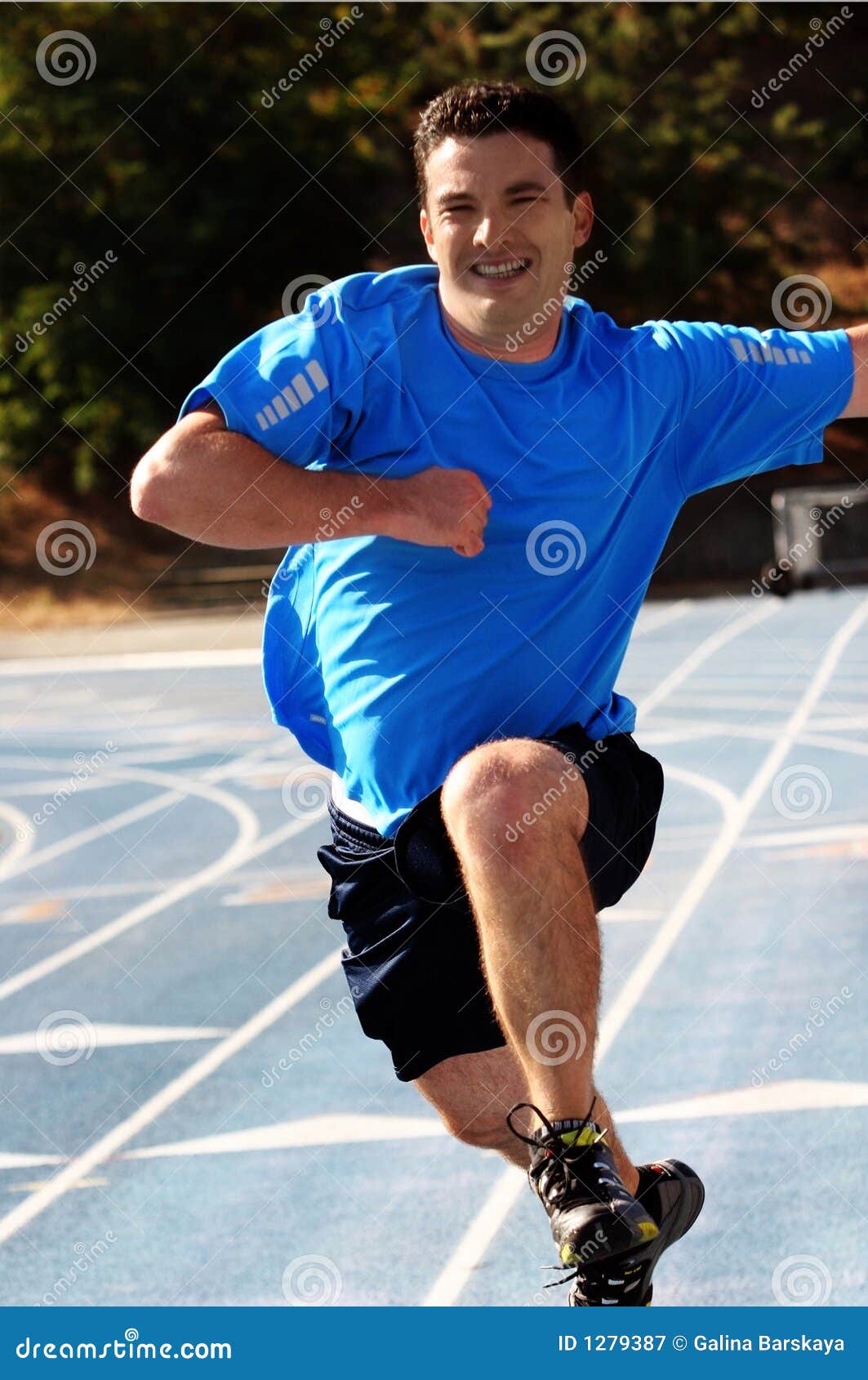 Man running stock image. Image of field, health, ground