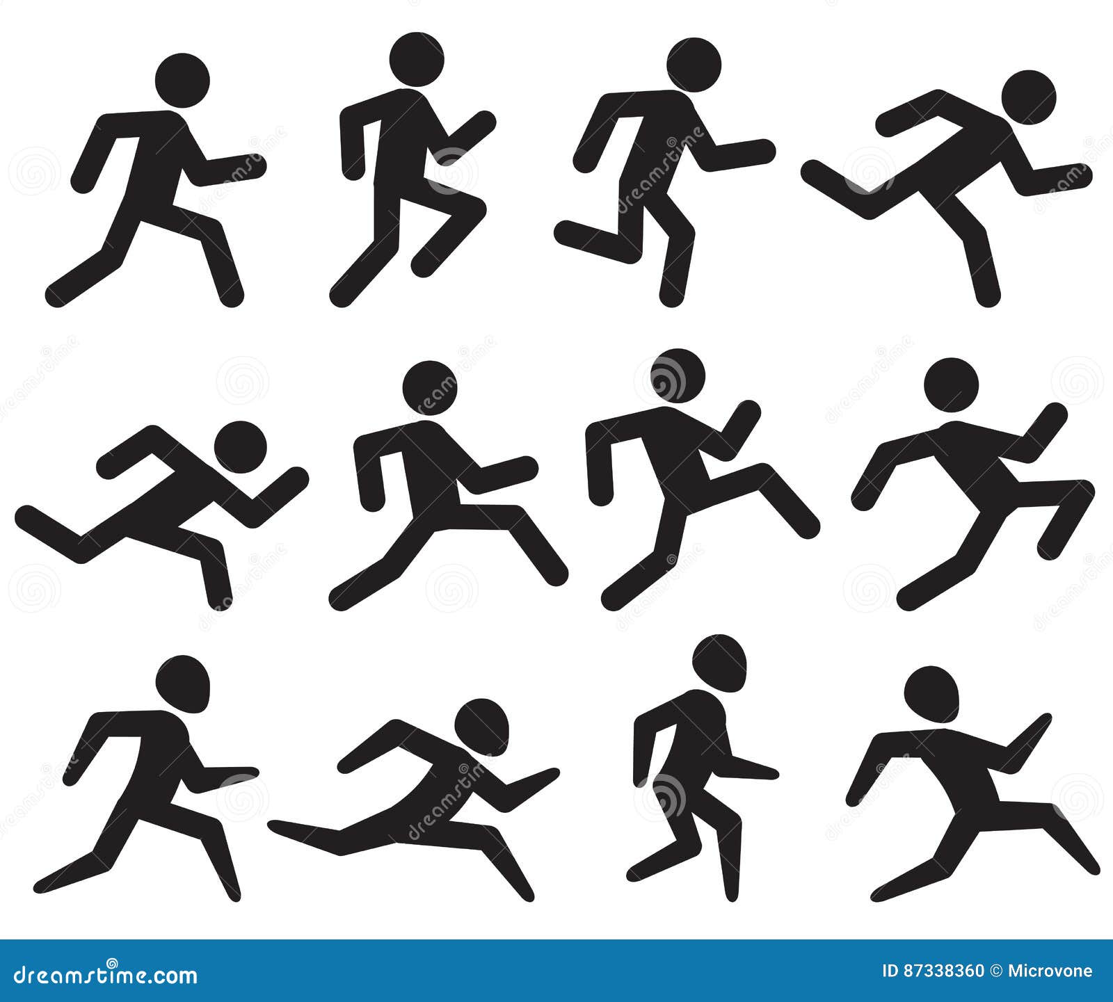 Man Jogging - Black Silhouette Cartoon Vector | CartoonDealer.com #5778487