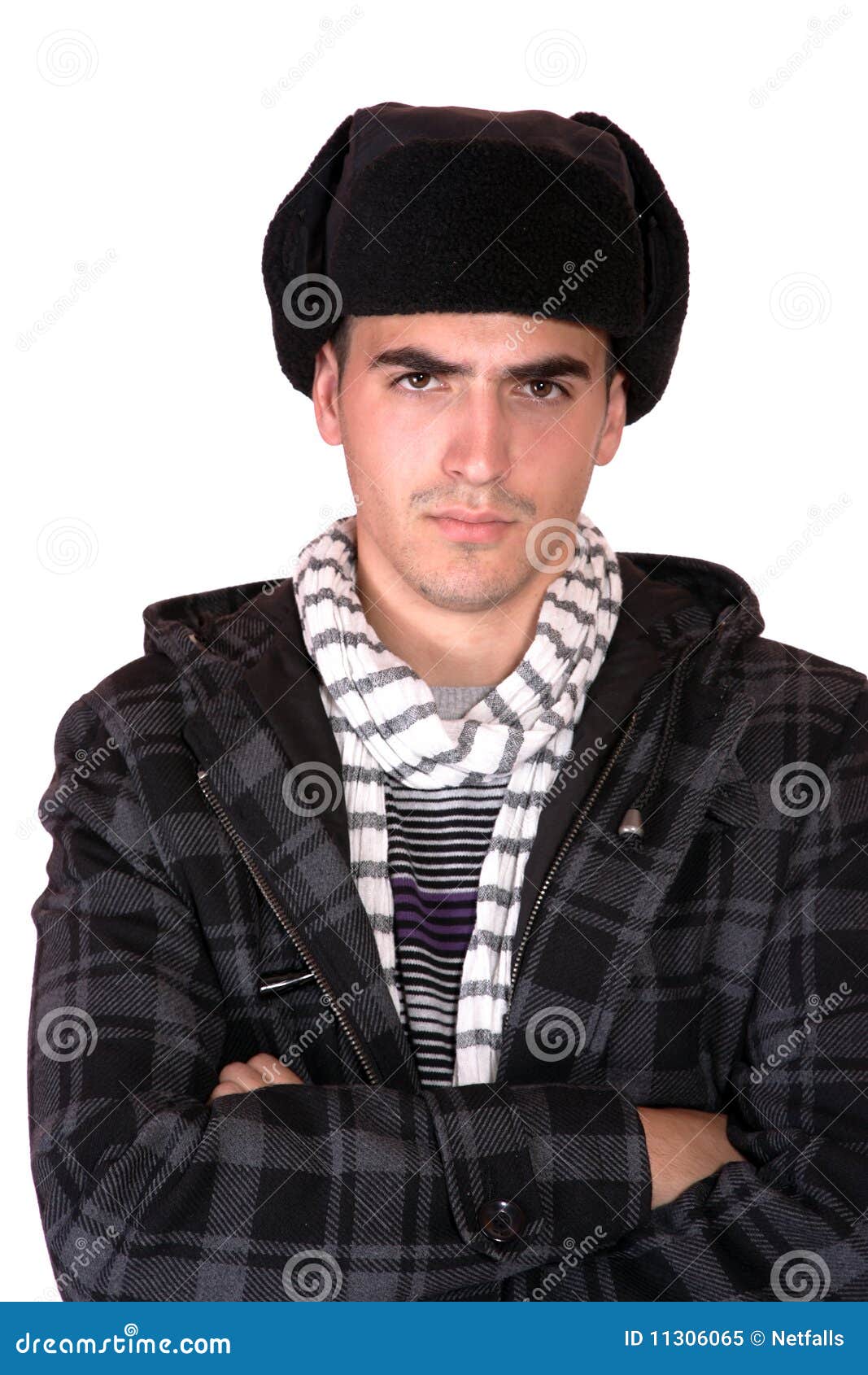 Man with a russian hat stock image. Image of headgear 11306065