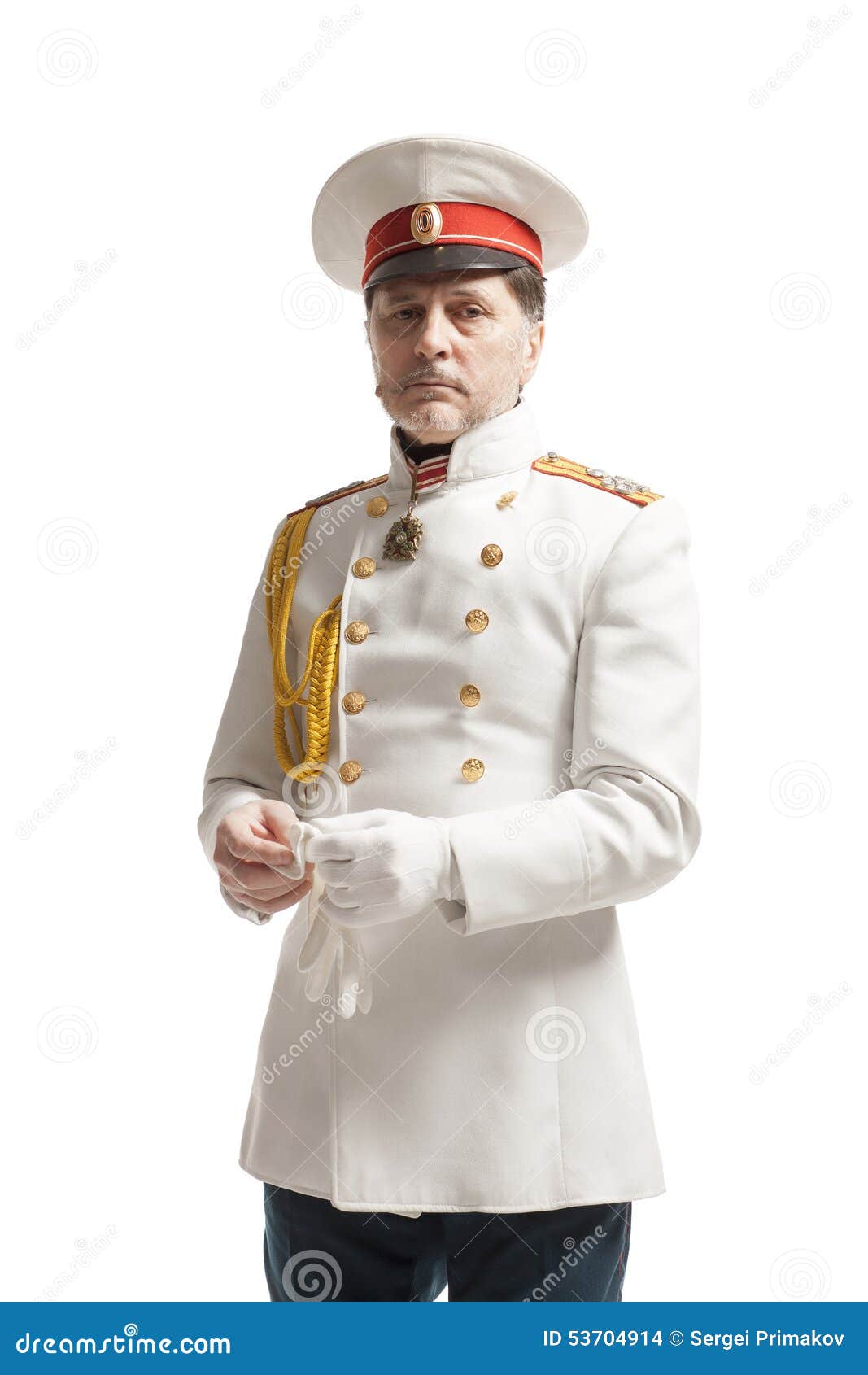 Man in Russian Officer Coat Stock Photo - Image of historical, retro ...