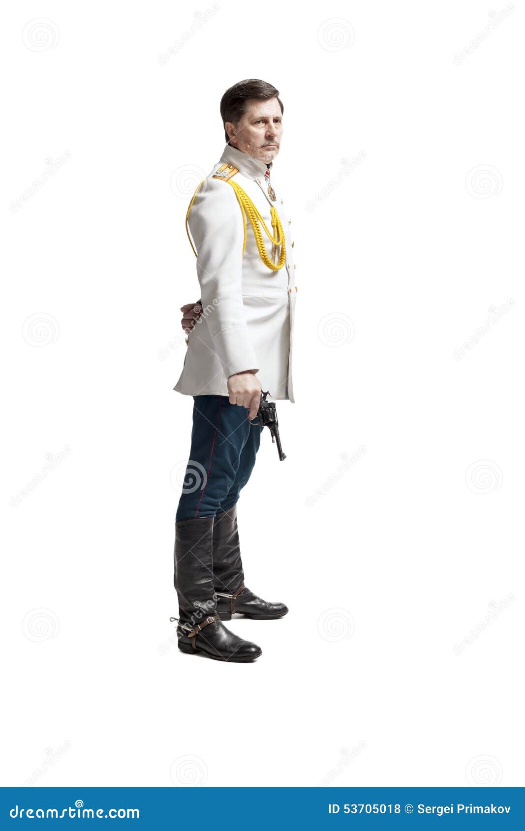 Man in Russian Officer Coat Stock Photo - Image of border, retro: 53705018