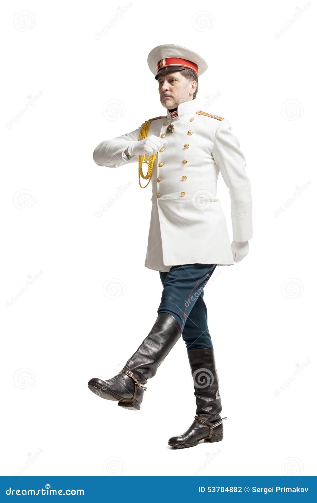 Man in Russian Officer Coat Stock Photo - Image of historical, history ...