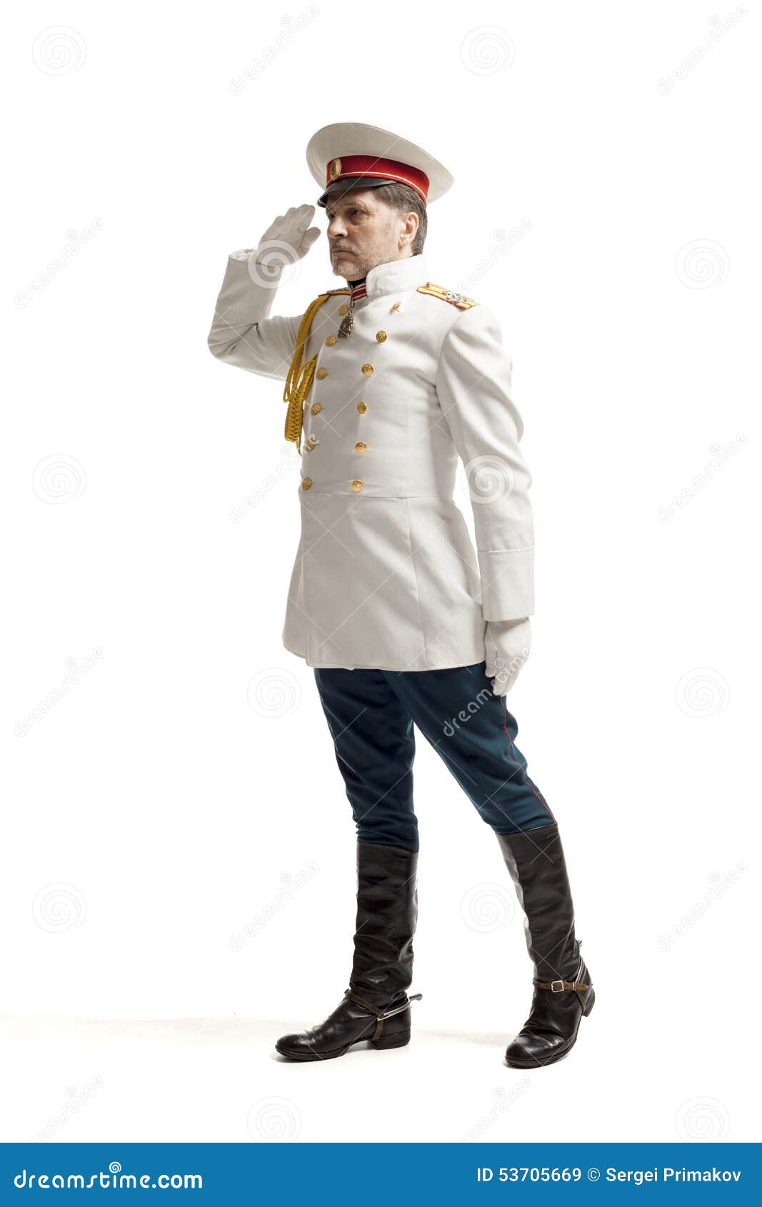 Man in Russian Officer Coat Stock Image - Image of officer, police ...