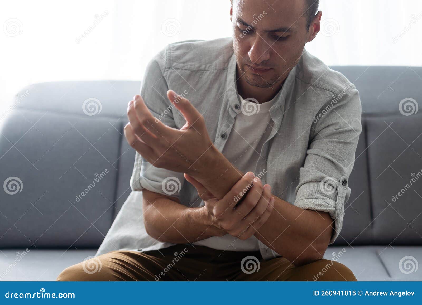 The Man S Arm Hurts. Health Care Stock Image Image of aging, wrist