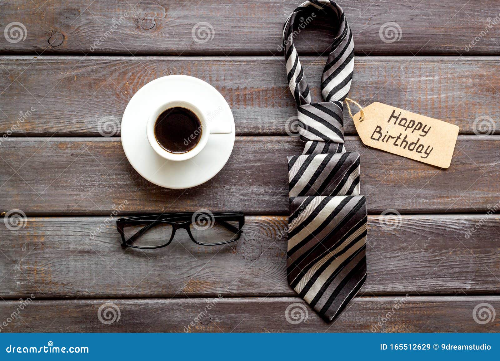 Man`s Birthday Concept. Happy Birthday Text Near Men`s Tie ...