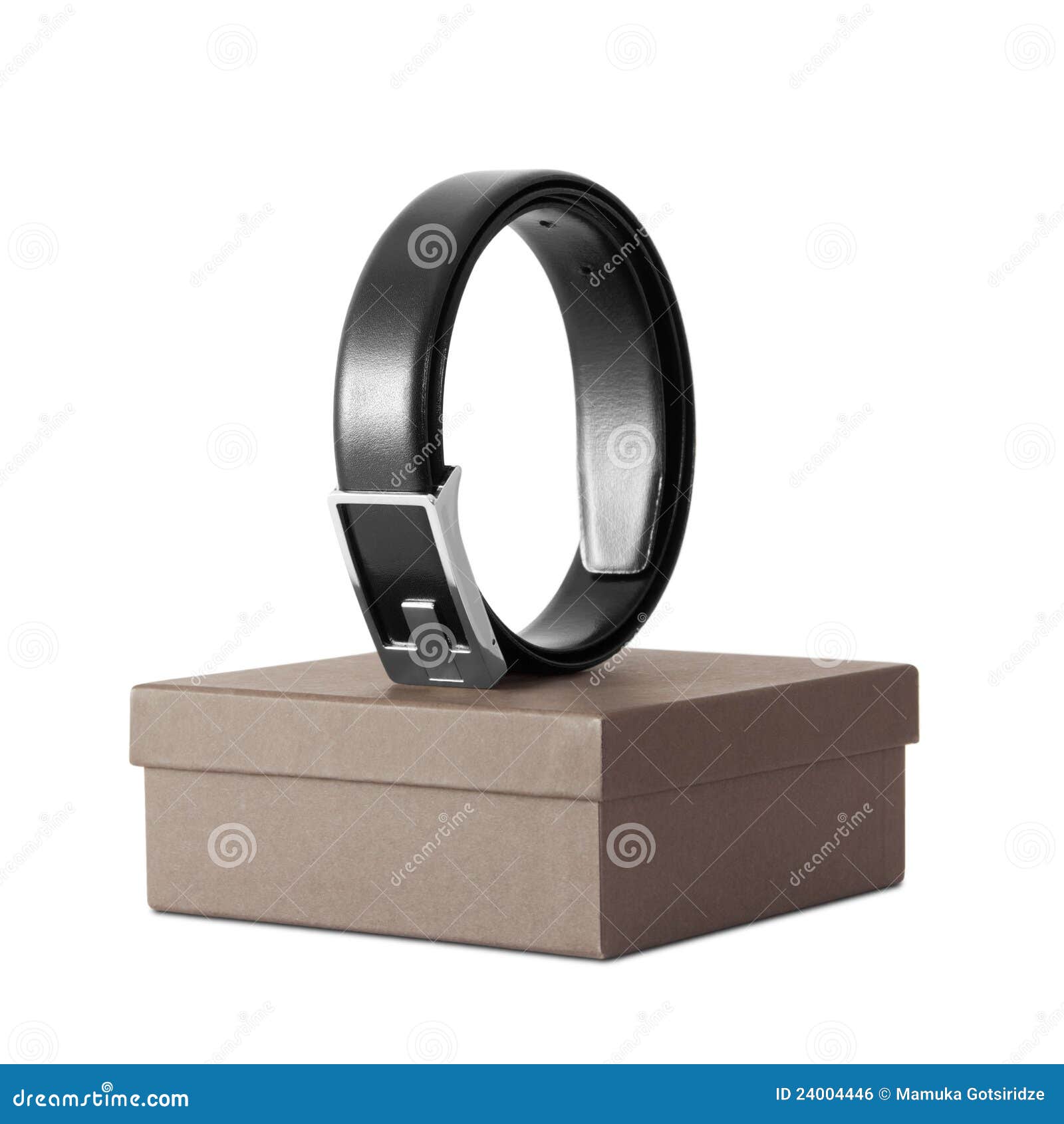 Man s black belt on box stock photo. Image of shiny, white 24004446