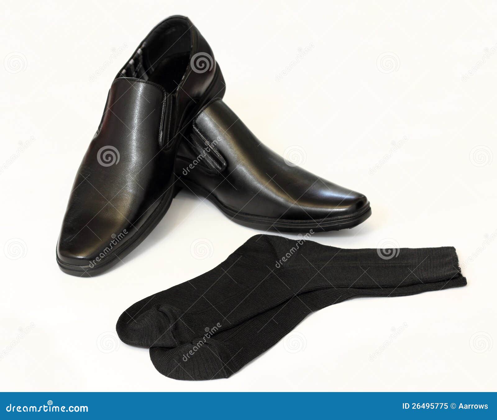 Man S Black Shoes and Socks Stock Image - Image of beauty, classical ...