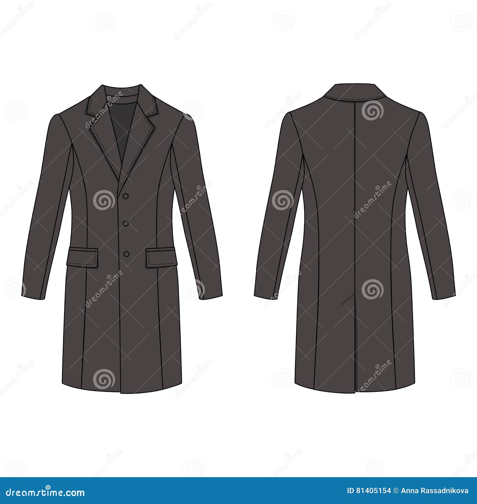 Man`s coat stock vector. Illustration of collar, clothing - 81405154
