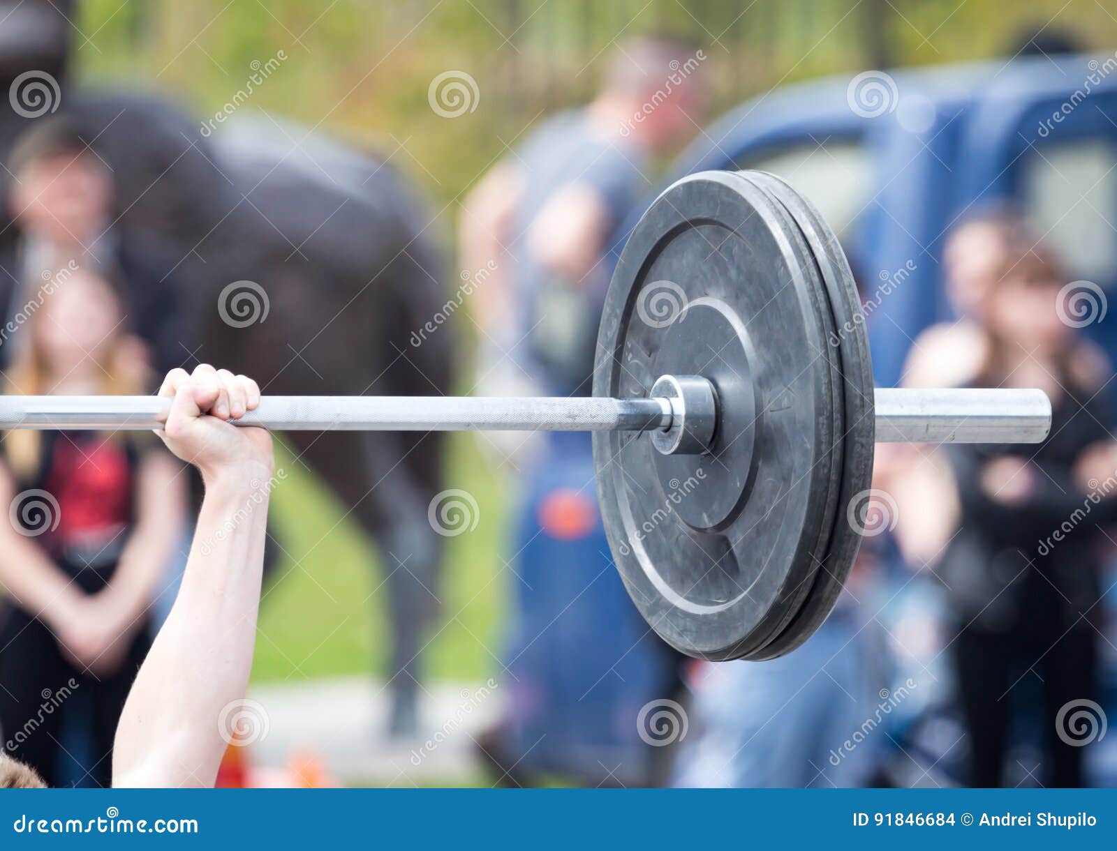 The Man`s Hand Lifts the Bar Stock Photo Image of lifter