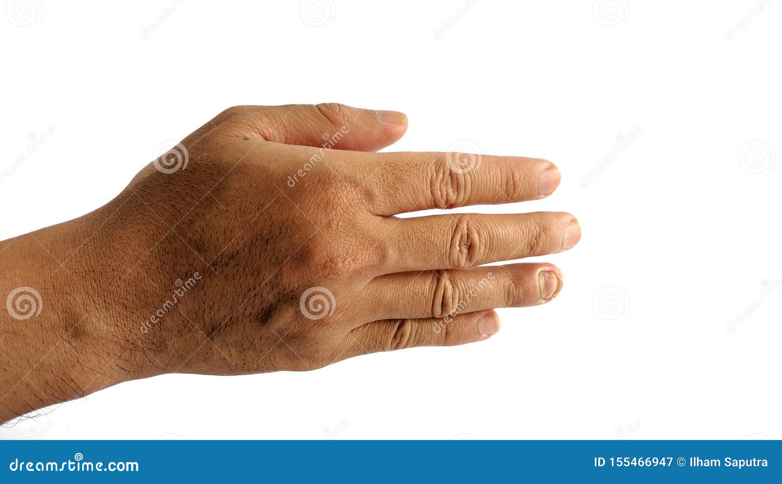 A Man`s Hand with a Symbol on White Background, Male Hand`s Shows Hand ...