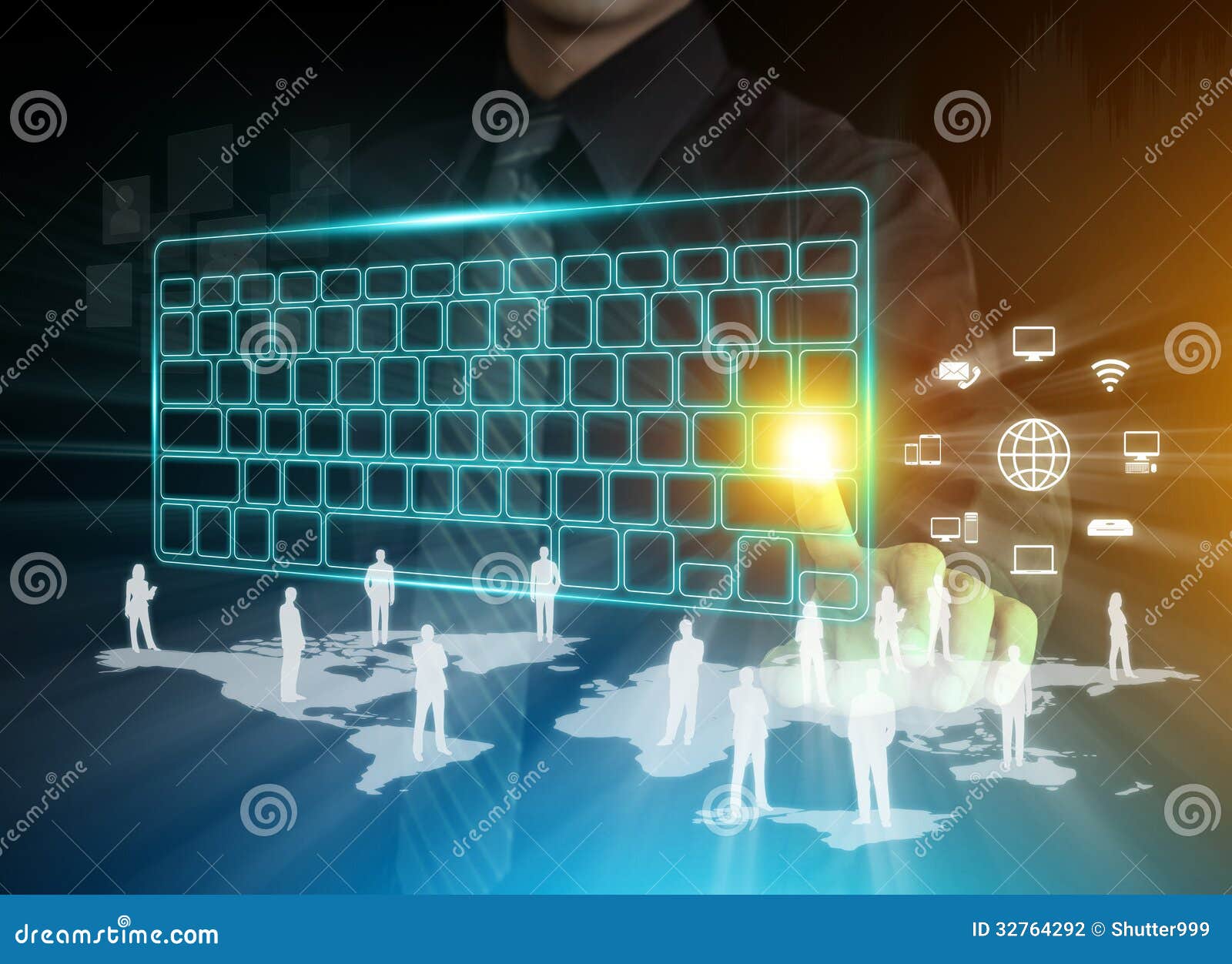 Man S Hands Typing on Digital Keyboard Stock Photo Image of information, keyboard 32764292