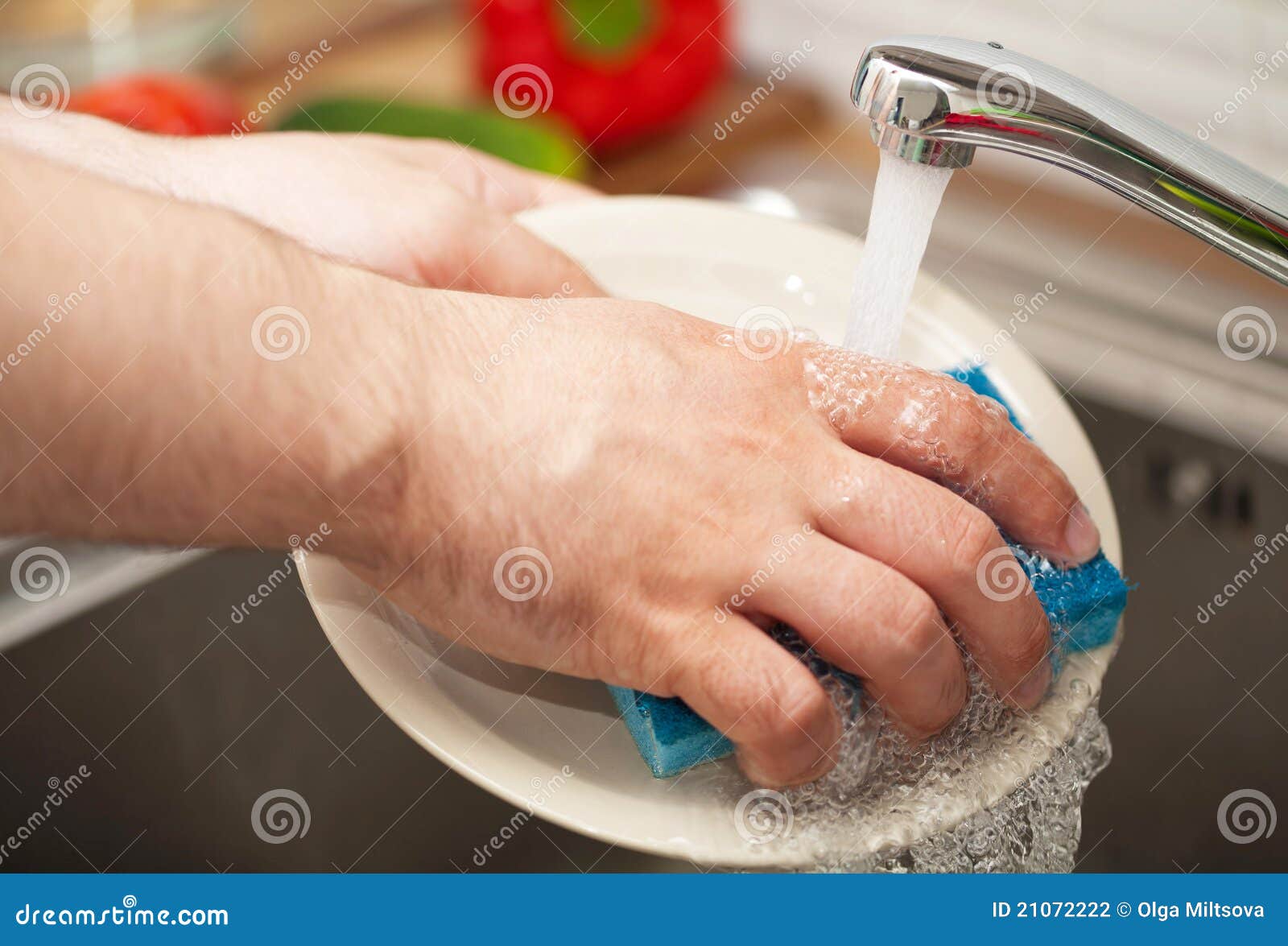 Man s hands washing dishes stock photo. Image of cleaner 21072222