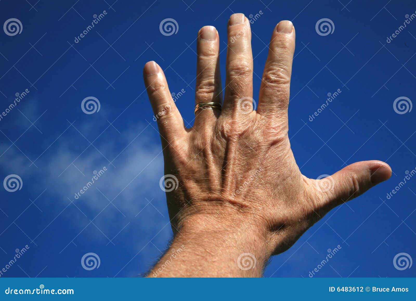 man's left hand