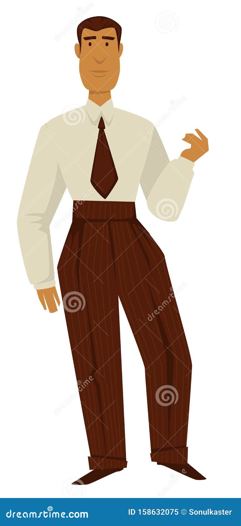 Man in 50s Retro Clothes, 1950s Fashion, Isolated Male Character Stock  Vector - Illustration of american, high: 158632075