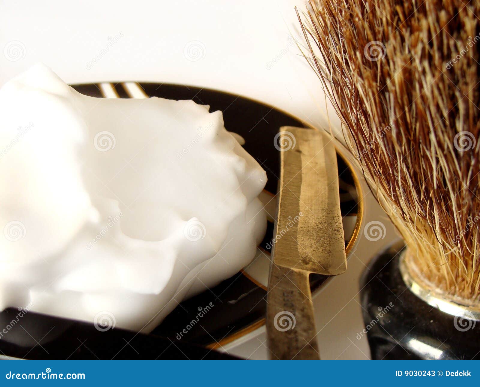 Man`s shave accessories stock image. Image of adult, brown 9030243