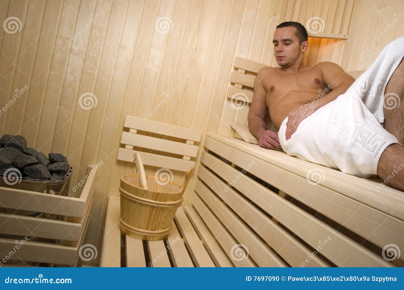 Sauna man hi-res stock photography and images - Alamy